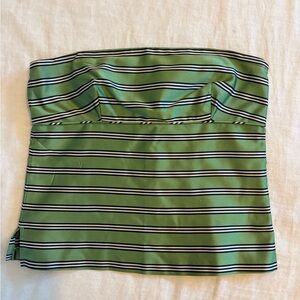 J. Crew striped bandeau strapless top